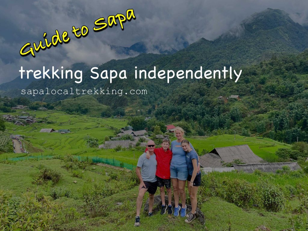 Trekking Sapa Independently - trekkerwalking along a mountain trail in Sapa
